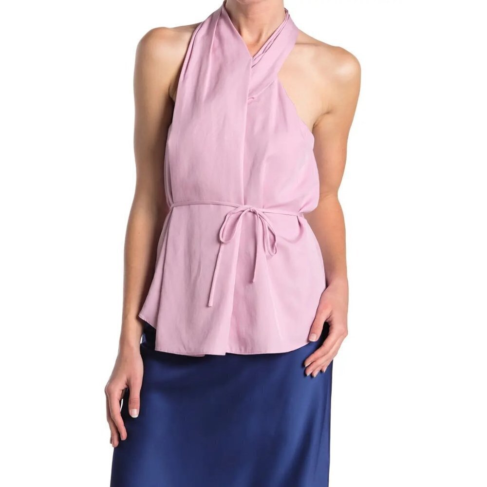 NWT Club Monaco sleeveless cross over V-neck blouse top, 8